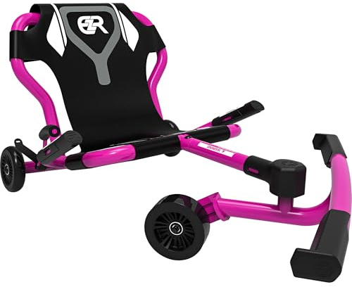 EzyRoller Classic X Kids Go Kart Drift Trike para niños de 4 a 14 años | Triciclo Gokart hasta 70 kg | Vehículos infantiles para exteriores de 1 plaza, soporta hasta 70 kg | Vehículo a pedales (rosa)