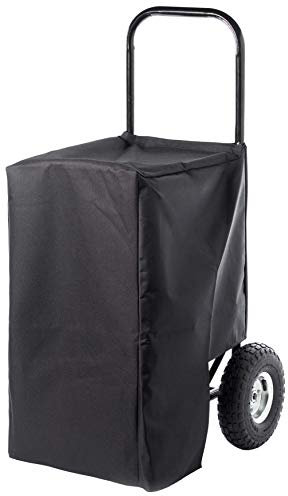 Gardenised Carrito de almacenamiento para leña con tapa