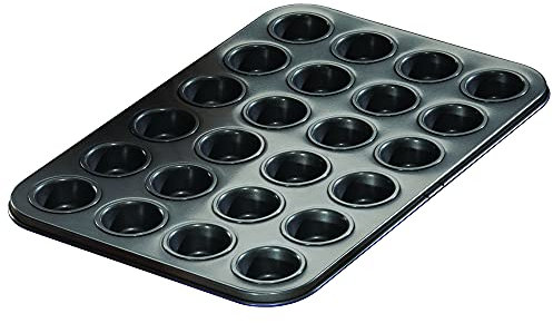 Hairy Bikers Bandeja para magdalenas de 24 tazas, antiadherente, apta para lavavajillas, azul