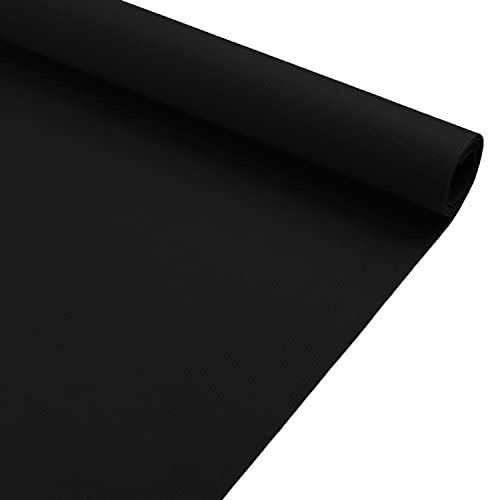 Primaflor Event-Teppich Meterware Dublin - Schwarz, 2,00m x 4,00m, Viele Farben, Schwer Entflammbarer Hochzeits-Läufer, B1 Messeteppich, Gangläufer