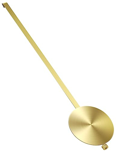 NiHome Quartz Wall Clock Pendulum Replacement - Aluminum Traditional Mechanical Retro Clock With High Gloss Pendulum (Gold)