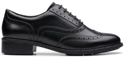 Clarks Havisham Oak Womens Black Leather, 4.5