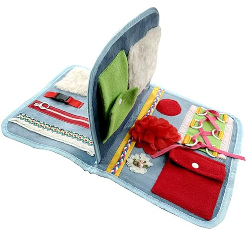 Couverture fidget pour les adultes atteints de démence à couverture sensorielle multifonctionnelle apaisant et réconfortant des jouets sensoriels adultes pour la maladie d'Alzheimer, la démence, l'as