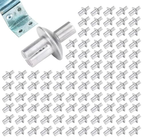 50/100 remaches de núcleo de cabeza media, remaches de aluminio, remache ciego de aluminio, remache de accionamiento de martillo, remaches de aluminio de expansión tipo golpe para instrumentos