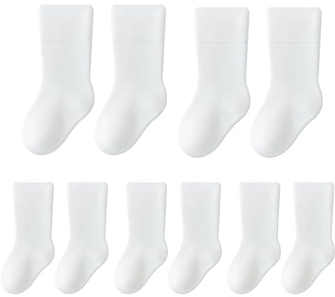 JYNXOR 5 Piezas Calcetines Recién Nacido Bebé Algodón Niños Pequeños de Corte Medio para Niño Niña Respirable Deportivos, Calcetines Bebe Niños Pequeños Calcetines Respirable Deportivos Calcetín Bebé