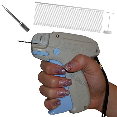 PB-Onlinehandel Etikettierpistole Banok 503S Standard [Set 1] + 1.000 Micro-Heftfäden + 1 Ersatznadel Etikettiergerät Tag Gun