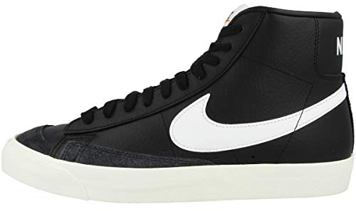 Nike Herren Blazer MID '77 VNTG Basketballschuh, Black/White-Sail-Team Orange