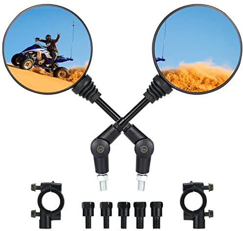 OFIG Motorcycle Mirrors with 7/8 Handlebar Mount, ATV Mirrors Compatible with ATV Motocycle Scooter Moped Snowmobile Polaris Sportsman Dirt Bike Cruiser Chopper