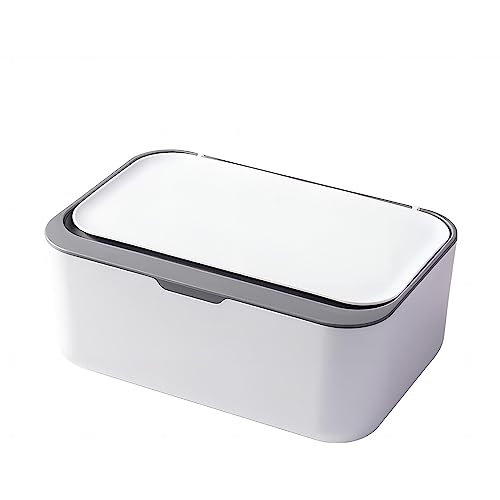 Skyzone Wipes Dispenser, Wet Wipes Box Baby Wipes Dispenser, Tissue Storage Box with Lid Sealing Dry Wet Toilet Paper Box Holder Suitable for Home Desk, Dorm, Kitchen, Restroom, Dressing Table