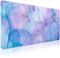Acezeek Gaming Mouse Pad,35.4x15.7in Large Mouse Mat,Non-Slip Desk Pad/Mat,Easy to Clean,Keyboard Pad with Waterproof for Home Office Work Game-Purple Blue Marble