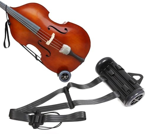 Portable Upright Double Bass Cart Bass Wheel Transport Carry String Bass Carts for Any Size Bass from 1/10 To 4/4,Works Indoors &Outdoors