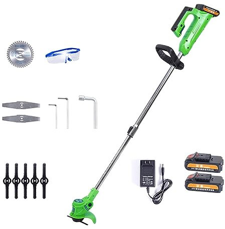 HYQHYX greencut desbrozadora Cortacésped eléctrico 21V Batería portátil Cortacésped eléctrico rotativo con Mango en U recargablecortabordes