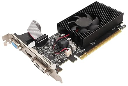 Tarjeta Gráfica GT730 4G DDR3 de 128 bits, Tarjeta de Vídeo para Juegos de Escritorio con Salida DVI VGA HDMI, PCI Express 2.0 X16, con Ventilador de Refrigeración