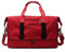 Vllcsla Sporttasche mit Nasstasche und Schuhfach für Damen, 32,9L wasserdichte Reisetasche Gym Duffle Bag Weekender Bag mit Yogamattenband (Rot)