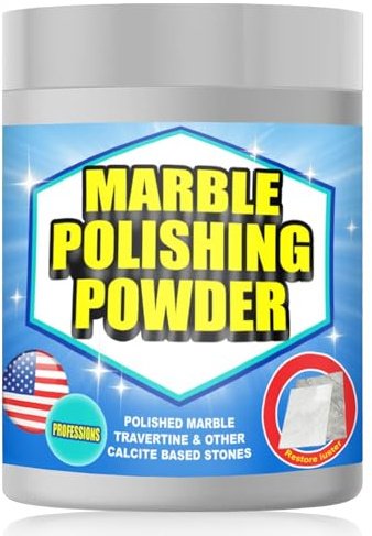 EyaeyaO Marble Polishing Powder & Compound - Granite Countertop Polish, Etch & Scratch Remover, Stone Cleaning Powder & Cleaner for Marble Polish & Restoration (16 oz)