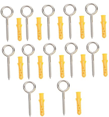 ULTECHNOVO Ganci Per Appendere Amache Bulloni Ad Occhiello in Acciaio Inox 304 Viti Ganci Per Cemento Per Impieghi Gravosi