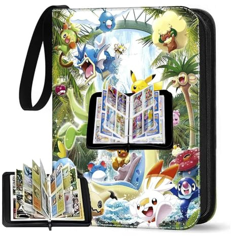 Album per carte Pokemon, 50 pagine, capacità 400 carte, album Pokemon, carte da collezione, album portatile, impermeabile, regalo Poké mon per ragazzi, ragazze e bambini