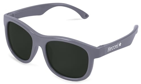 HECCEI Polarized Baby Sunglasses with Strap - Flexible Infant Sunglasses UV Protection for Newborns Toddler Age 0-24 Months, Stone Grey