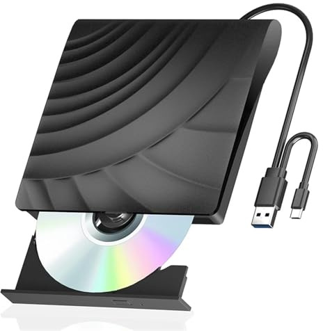 Extern Blu-ray-brännare USB3.0 3D Blu-ray-spelare for bärbar dator CD DVD-ROM-skivaläsare for Windows 11 10 Mac OS