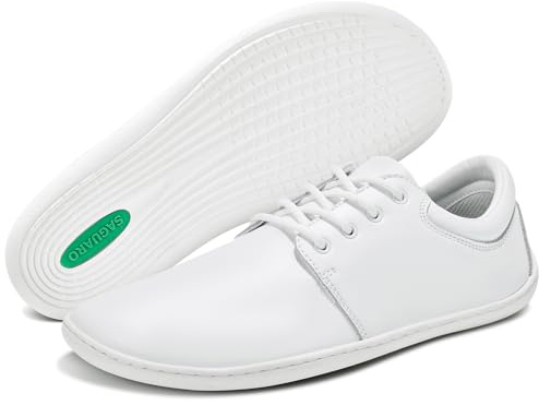 SAGUARO Barefoot herrskor minimalistiska fritidsskor - med bred tå box, Noble II, Gr.36-48