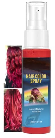 Temporäres Haarfarbspray, Rot Haarspray Farbe, Farbiges Hair Dye, Instant Red Hair Dye, Nicht Klebrig & Waschbar Hair Color Spray, Haar Colorationen für Karneval Halloween Cosplay Party, Sanfte Formel