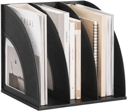 YANKOIUK A4 File Holder, 3 Sections Magazine File Folder Desk Organizer