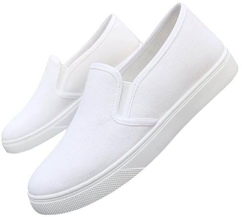 Basket Femme Été À Enfiler, Basket Femme Marche Blanche, Chaussure Léger Et Décontracté, Chaussure Sport Respirantes, Sneaker Pieds Larges, Sneaker Durables Et Confortables, Shoes Antidérapante