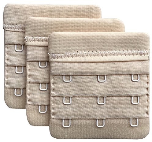 Chanie Femme Lot de 3 Confortables Extensions de Soutien-Gorge 3 Crochets