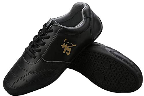 fayengan Unisex Tai Chi Wu SHU Kung Fu Schuhe Atmungsaktiv rutschfest Sport Fitnessstudio Sneaker Zum Täglich Ausbildung Morgen Übungen (Color : Black, Size : 40EU)