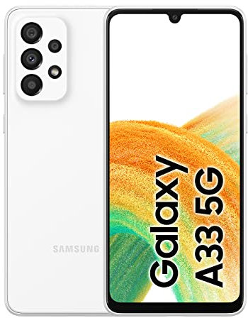 Samsung Galaxy A33 5G Smartphone Dual-SIM Android Smartphone Handy 6 GB RAM 128GB Speicher Awesome White + 30 Monate Garantie