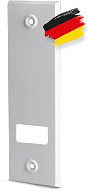BAUHELD® Rolladengurt Abdeckung mit 135mm Lochabstand [6 Stück] - Maxi Unterputz Gurtwickler-Blende aus stabilem Kunststoff [Einteilig] - Abdeckplatte für Rollladengurt 23mm geeignet - Weiß