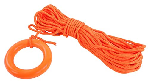 KIMISS Bolsa de Rescate de Agua Anillo de Boya Salvavidas Fibra de Polipropileno Rojo 30M Cuerda Salvavidas Flotante para Ayuda de Emergencia Al Aire Libre Rescate de Supervivencia