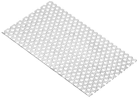PATIKIL 8 x 4 304 Lamiera Acciaio Inossidabile Perforata, 0.2 Foro 19GA Esteso Metallo Rete Lastra Schermo Decorativo Reti per Ventilazione Griglia Fumo