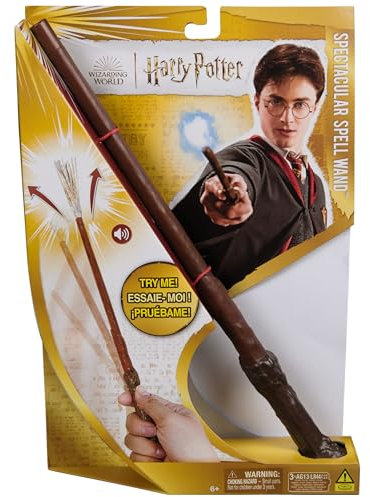 Wizarding World Harry Potter - Baguette Magique Interactive Sort Spectaculaire - Harry Potter Accessoire - Baguette Magique à Collectionner 30 cm - Jouet enfant 6 ans Et +