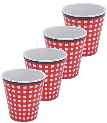 4 Unids/set Taza De Melamina Taza De Melamina De Rejilla, Taza De Café Taza De Bebida De Porcelana De Imitación Taza De Melamina Original Taza De Leche, Taza De Agua Para El