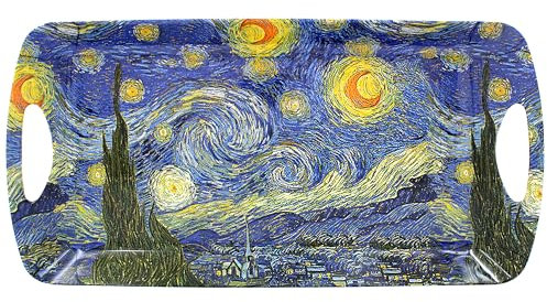 The Leonardo Collection Bandeja Mediana Van Gogh, Bandeja para múltiples usos en el hogar, diseñada por Vincent Van Gogh, bandejas para Servir Alimentos o Bebidas, tamaño Mediano