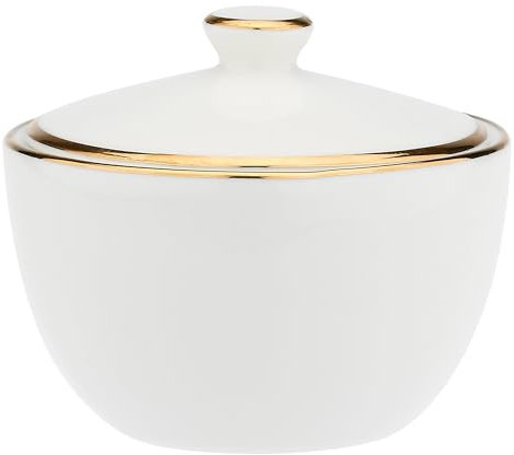 LA PORCELLANA BIANCA - Sucrier en porcelaine, diamètre 10 cm, hauteur 7,3 cm, collection Majesté