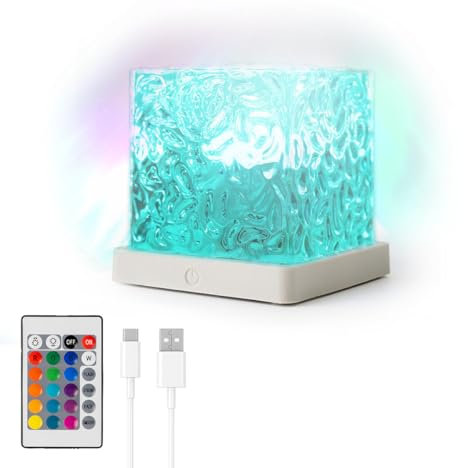 InnovaGoods® Lampara Aurora Boreal, Luz Nocturna Infantil 16 colores, 7 intensidades, 4 secuencias, Lamparas de Mesita de Noche Autonomía 190min Proyector Estrellas Techo Adultos con mando a distancia