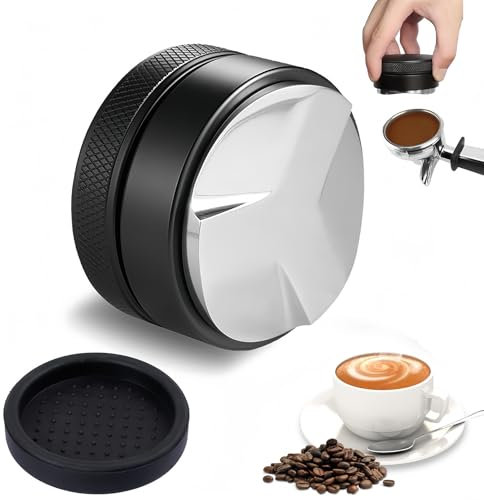 PANYI Outil de Nivellement du Café Moulu,Distributeur D'Espresso,Accessoires de Café de 58 mm,Presse à Café en Acier Inoxydable,Tasseur Café,Adapté à de Nombreuses Machines à Café