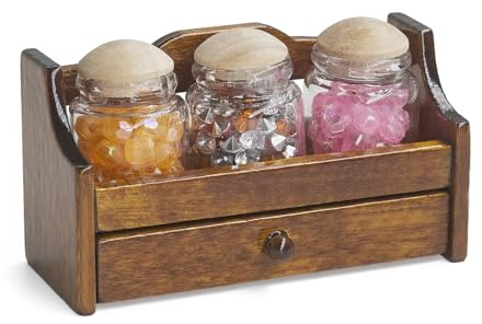 Odoria Miniatura Tarros Botes Especias: Escala 1/6 Casa de Muñecas Botella Frasco de Vidrio Estantería para Cocina Restaurante - Mini Frascos Especiarias Comedor Despensa Marrón Oscuro