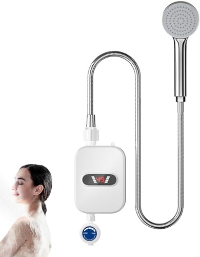 Durchlauferhitzer elektrisch, 3500 W Sofort-Duschheizset, elektrisches Warmwasser-Heizset, für Badezimmer, Küche, Tank über/unter dem Waschbecken, Haushalt im Innenbereich