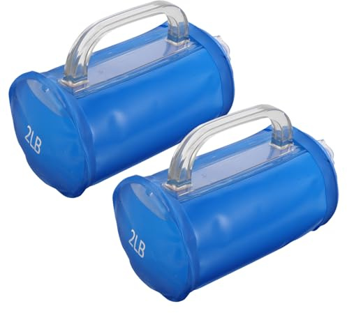 Toddmomy Juego de Mancuernas Ajustables Rellenables de Agua Flexible, PVC Resistente, Portátiles y Seguras para Entrenamiento Completo en Casa y Fitness Diario