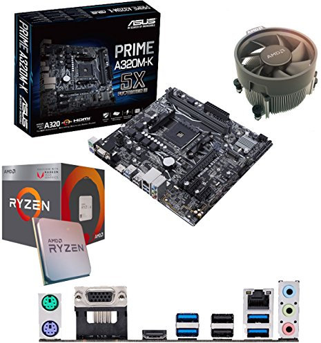 Ryzen 7 5700G 3.8Ghz (Turbo 4.6Ghz) 8 Core 16 Thread CPU, Prime A520M-K Motherboard Pre-Built Bundle NO RAM