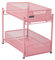 Mind Reader Organizer per accessori, per riporre oggetti, trucchi, artigianato, ufficio, rete metallica, 20,3 x 31,25 x 29 cm, rosa