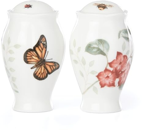 Lenox Butterfly Meadow Porcelain Salt and Pepper Shakers