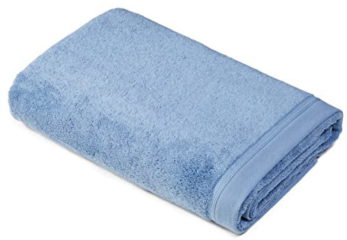 Sowel® Premium Badetuch 100x150 cm, Handtuch aus 100% Bio-Baumwolle, Hergestellt in Portugal, Taubenblau