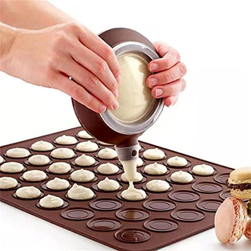 Silikon macaron kit bakform set med bakverk bakmatta och dekoration spritgryta med 4 st munstycken