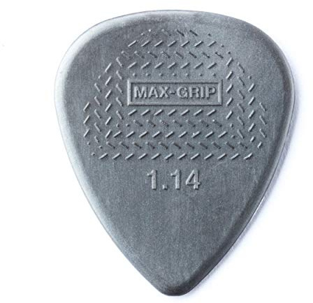 JIM DUNLOP - 449F114 Lot de 24 médiators Max-Grip Nylon Standard 1,14 mm, gris