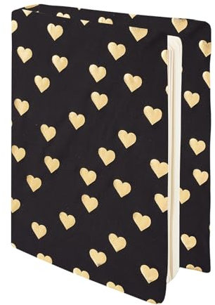 NICENEEDED Schwarze Dehnbare Buchumschläge, Dehnbarer Buchschutz, Elastischer Stoff-Taschenbucheinband Mit Festem Einband Für Buchliebhaber