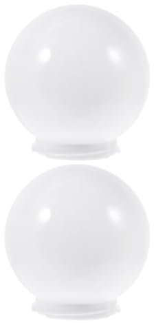 Cabilock Acryl-Lampenpfosten- Mit Schraubhals Runder Lichtglobus Pfostenlampe Außenleuchte Für Gartenleuchte Im Freien 25 Cm